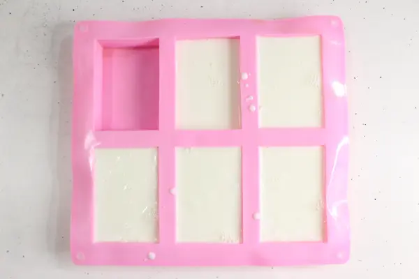 homemade tallow soap in a soap mold