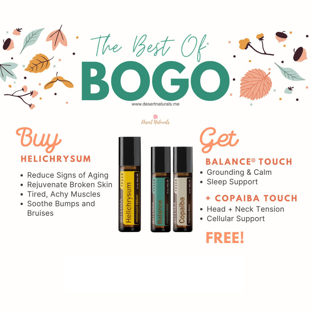 doTERRA Bogo November 2024 4 doterra bogo buy helichrysum 10ml roller, get balance and copaiba 10ml roller free