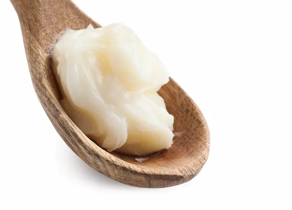 wooden spoon with tallow