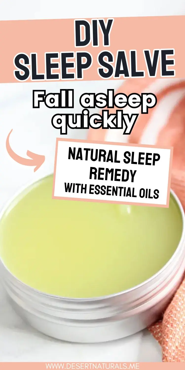 tin of homemade sleep salve with herbs and essential oils to fall asleep quickly
