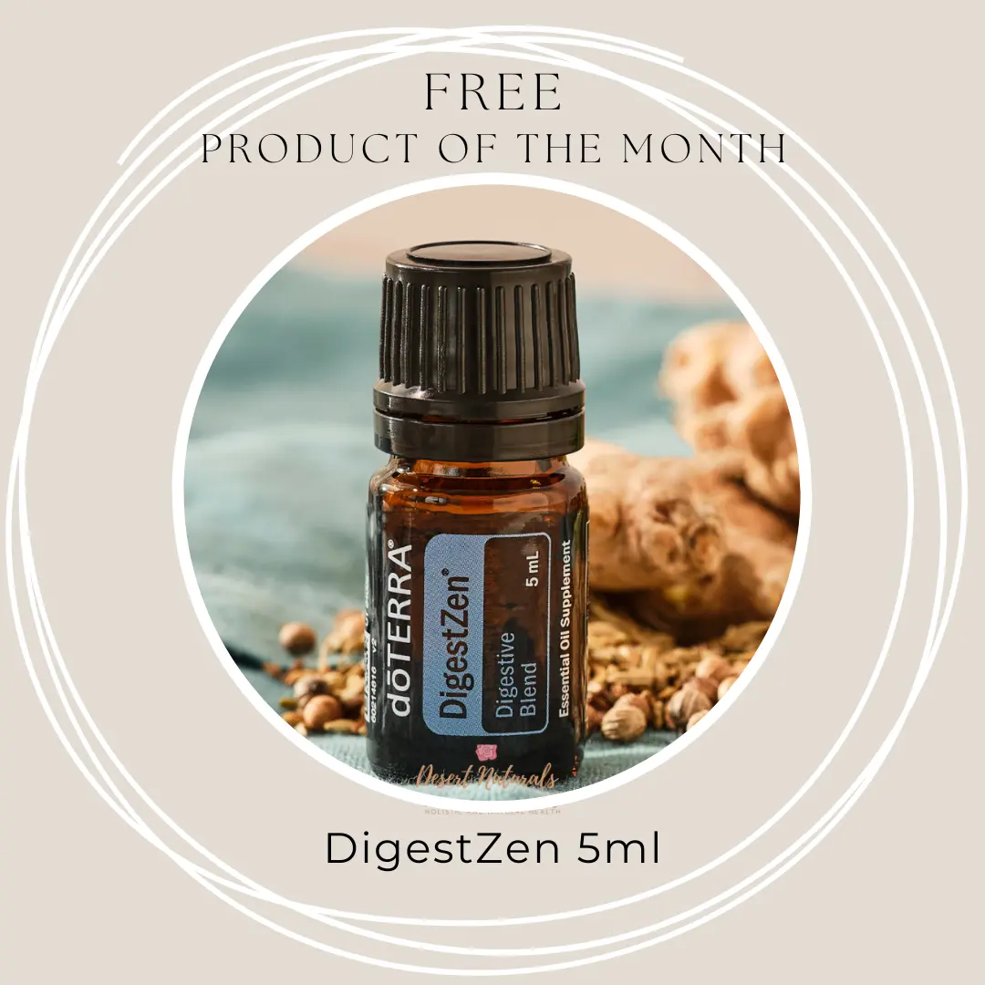 bottle of 5ml doterra digestzen is the january 2025 free product of the month (POM)