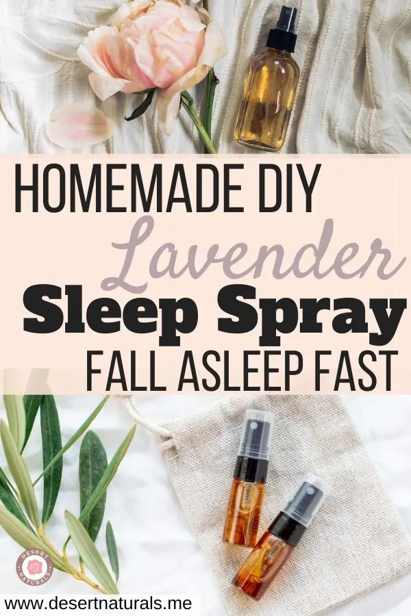 DIY Linen Sleep Spray For Blissful Sleep 13 collage of homemade diy lavender sleep spray bottles on white linens