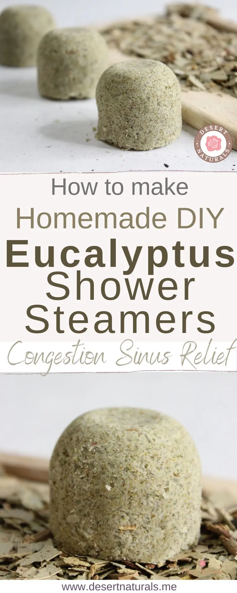 homemade eucalyptus shower steamers to clear congested sinuses