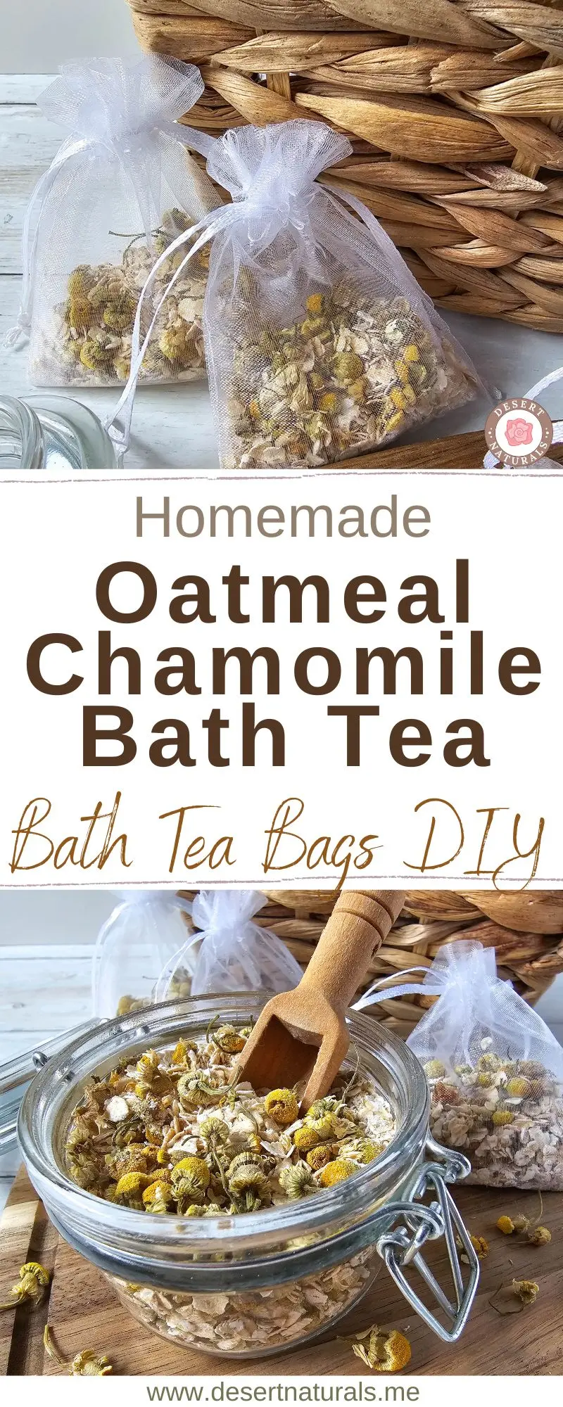 oatmeal chamomile homemade bath tea bags from a diy recipe