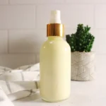 bottle of homemade sunscreen spray