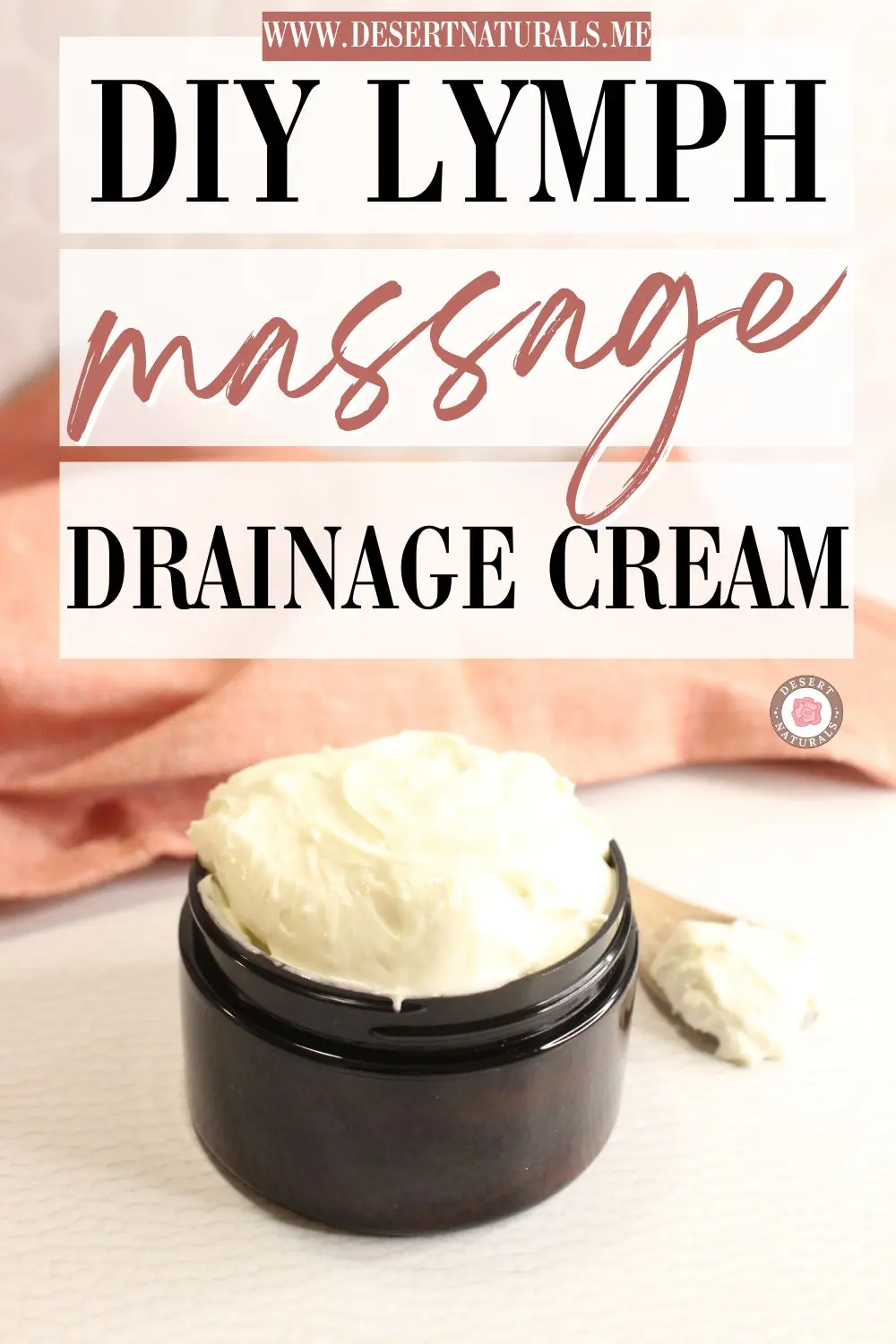 jar of homemade lymph massage cream