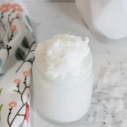 jar of homemade magnesium tallow lotion
