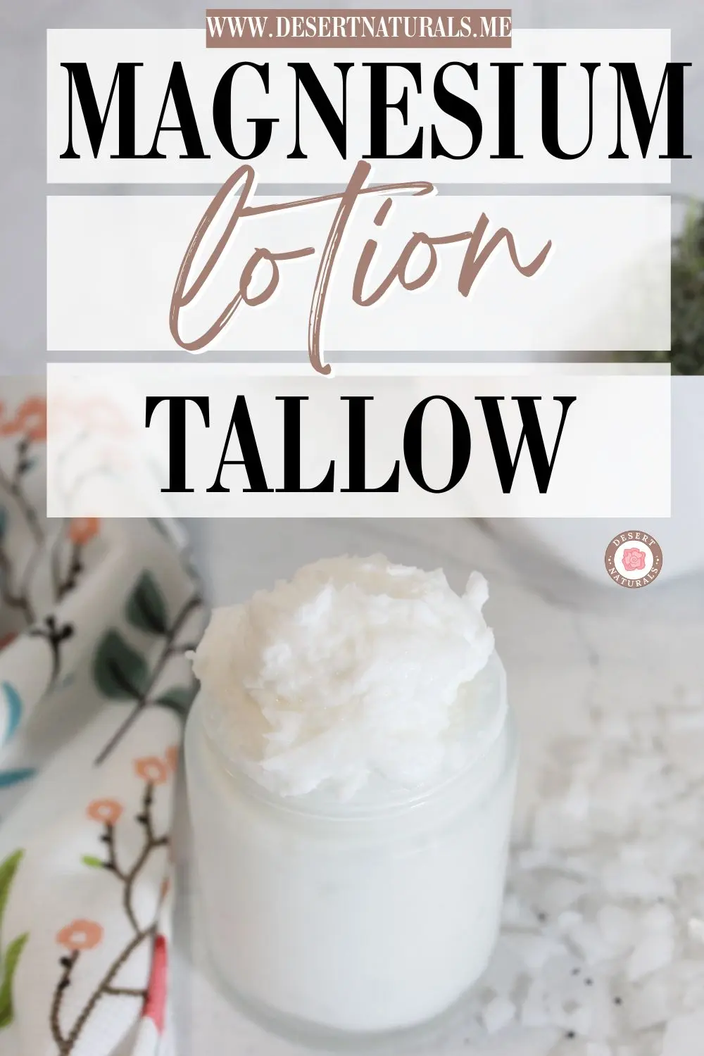Magnesium Tallow Lotion Balm DIY Recipe 29 magnesium tallow lotion