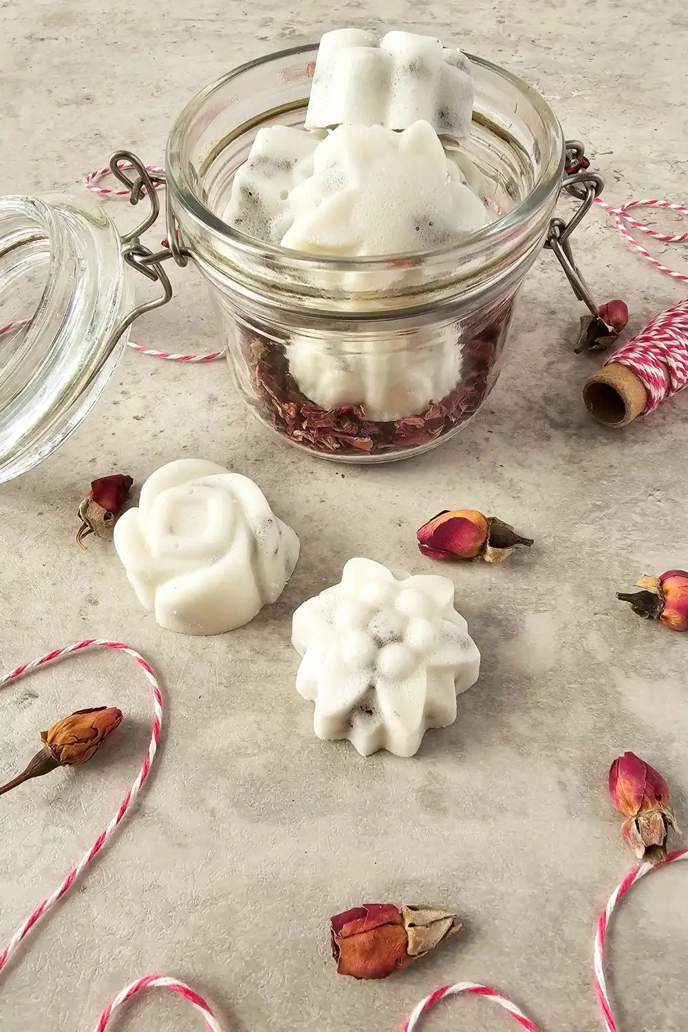 homemade rose sugar scrub bars