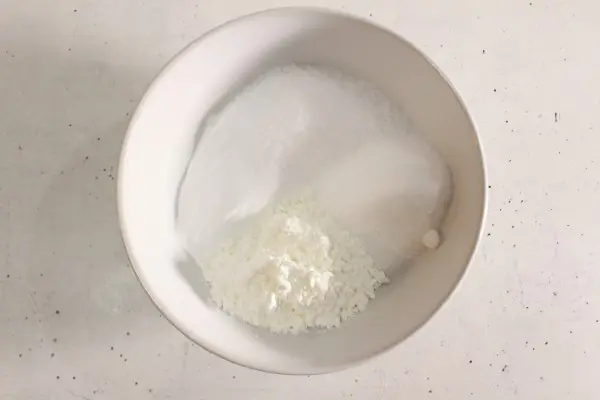 Charming Christmas Tree Bath Bombs Recipe 16 a bowl of ingredients for making homemade Christmas Tree Bath Bombs