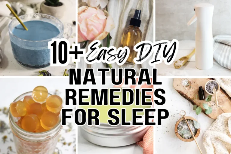 collage of 10 easy diy natural remedies for sleep