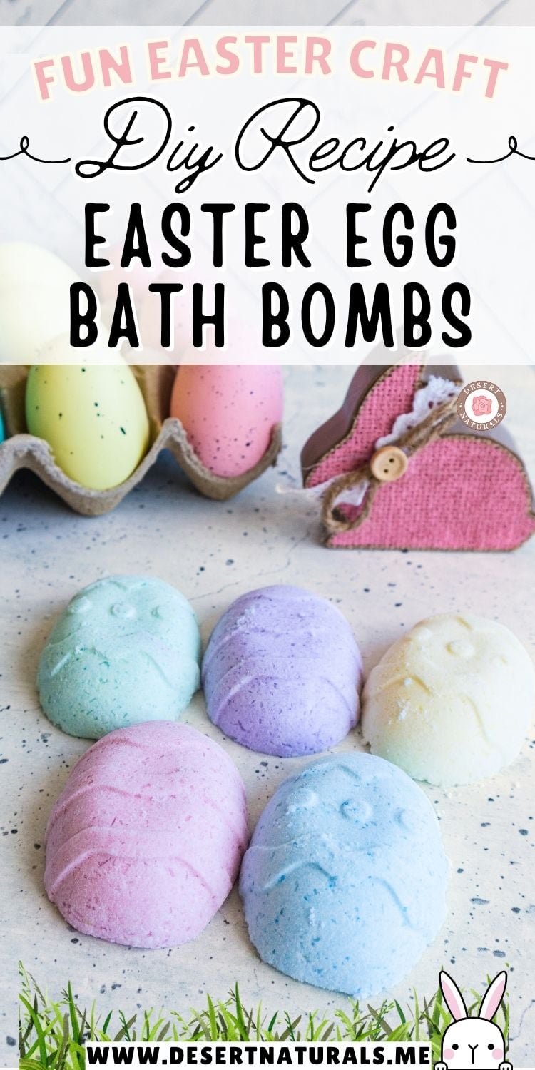 Easter Egg Bath Bombs Recipe 8 homemade easter egg bath bombs with text overlay easter egg craft diy recipe